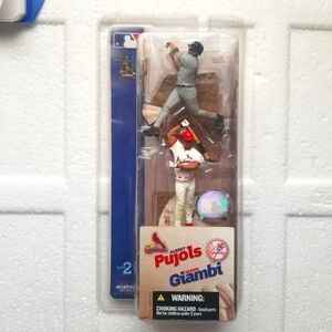 2004 Mcfarlane 3 Inch Baseball Figures,Pujols and Giambi.New in Package